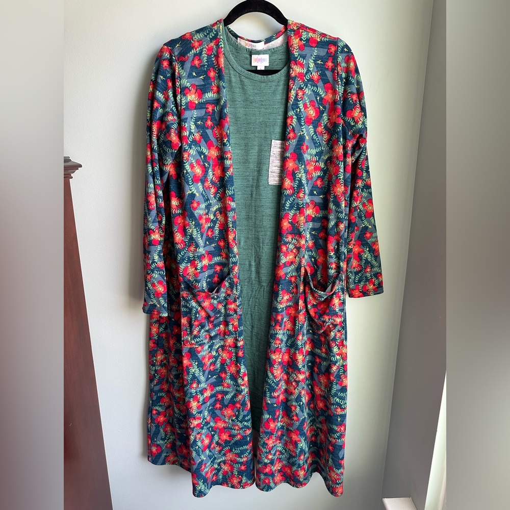 CARDIGAN ONLY! LuLaRoe Sarah Cardigan - Floral - Size Large